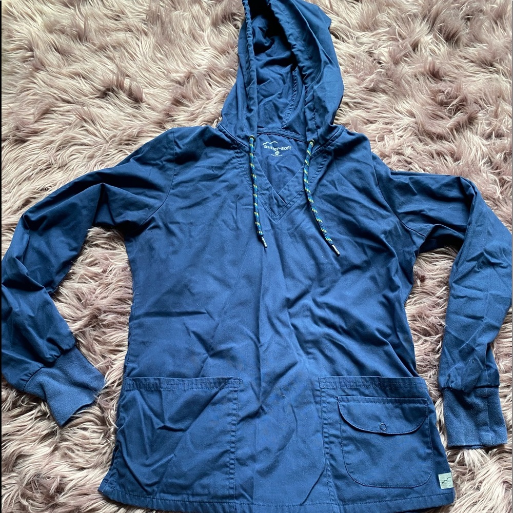 Butter soft uniform brand Scrub hoodie -Navy